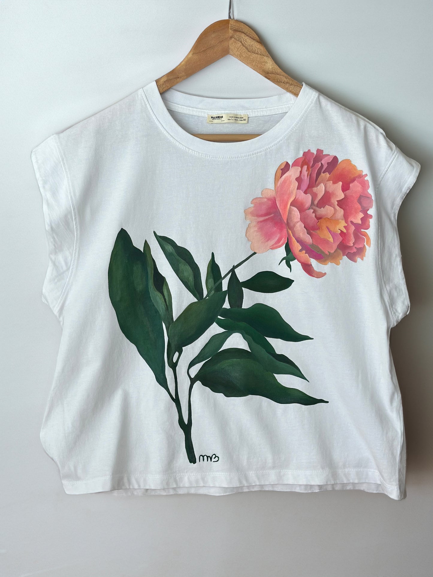 "Peony" - Hand Painted Tee