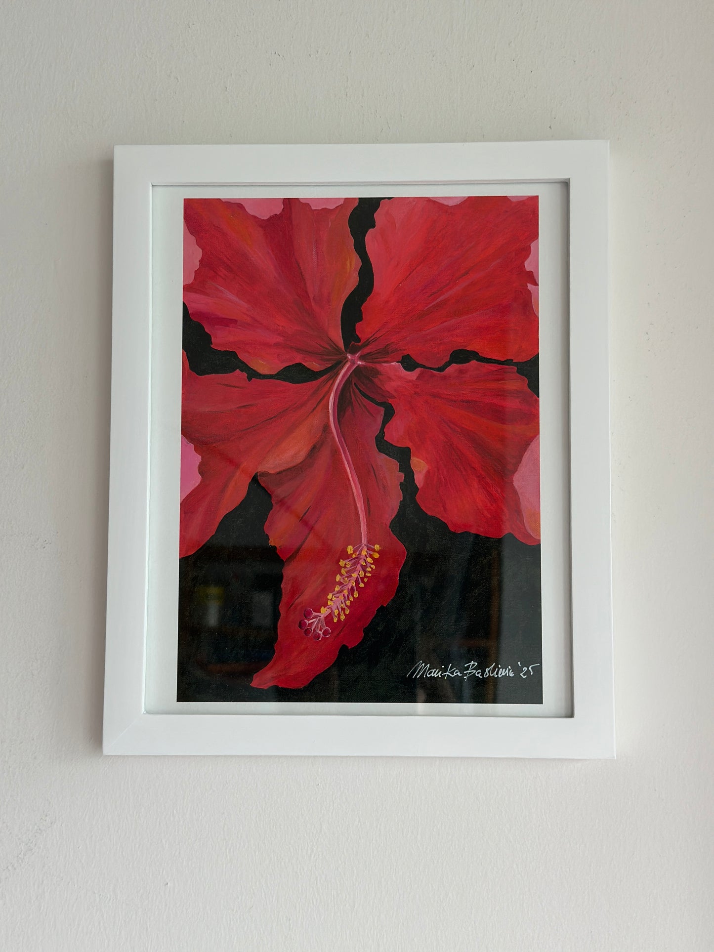 Hibiscus Red Art Print