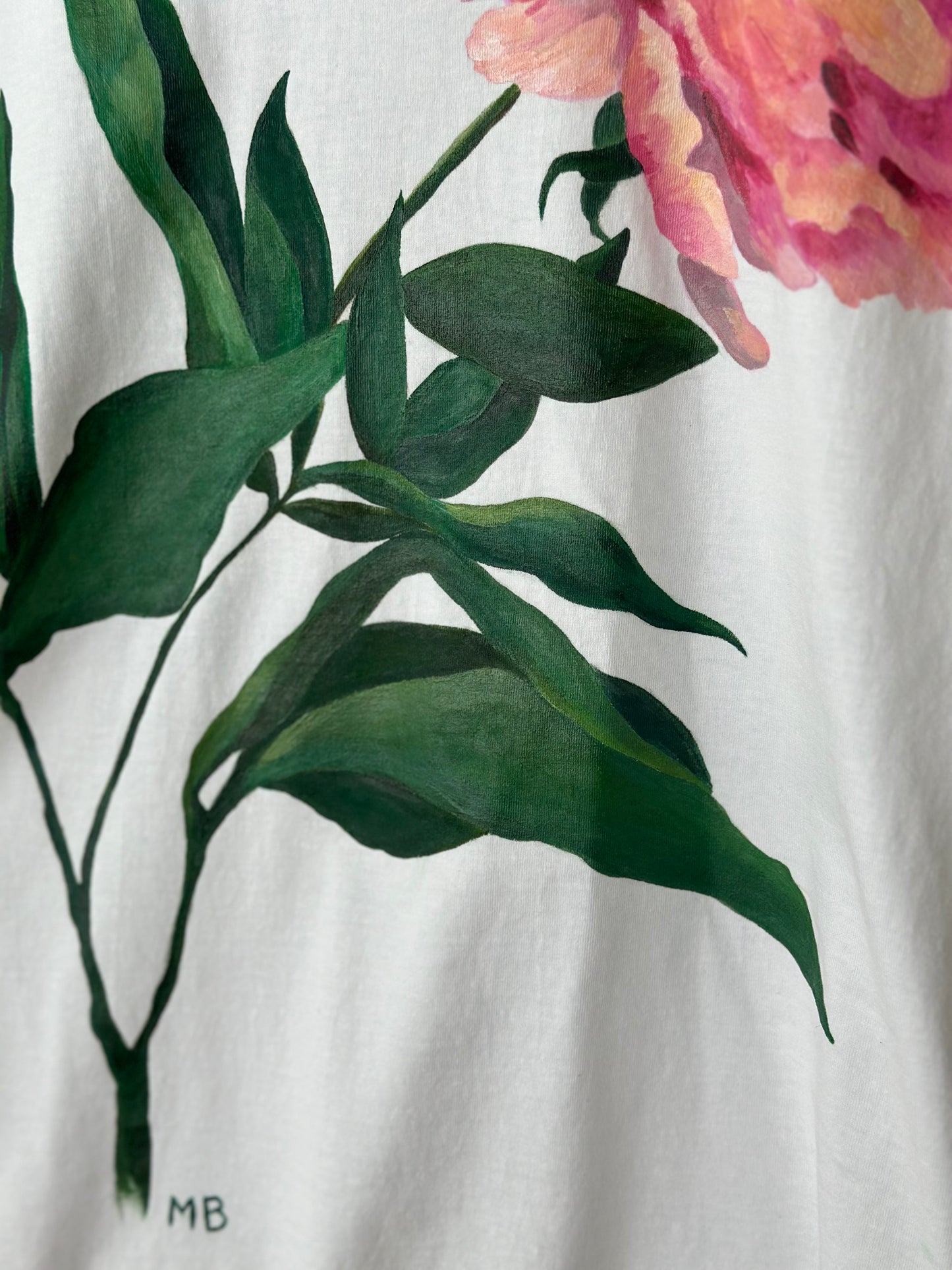 "Peony" - Hand Painted Tee