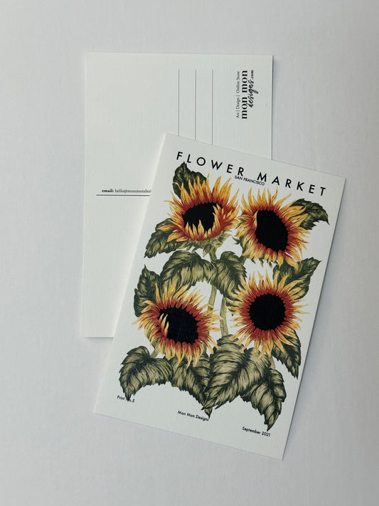Floral Market San Francisco Postcard