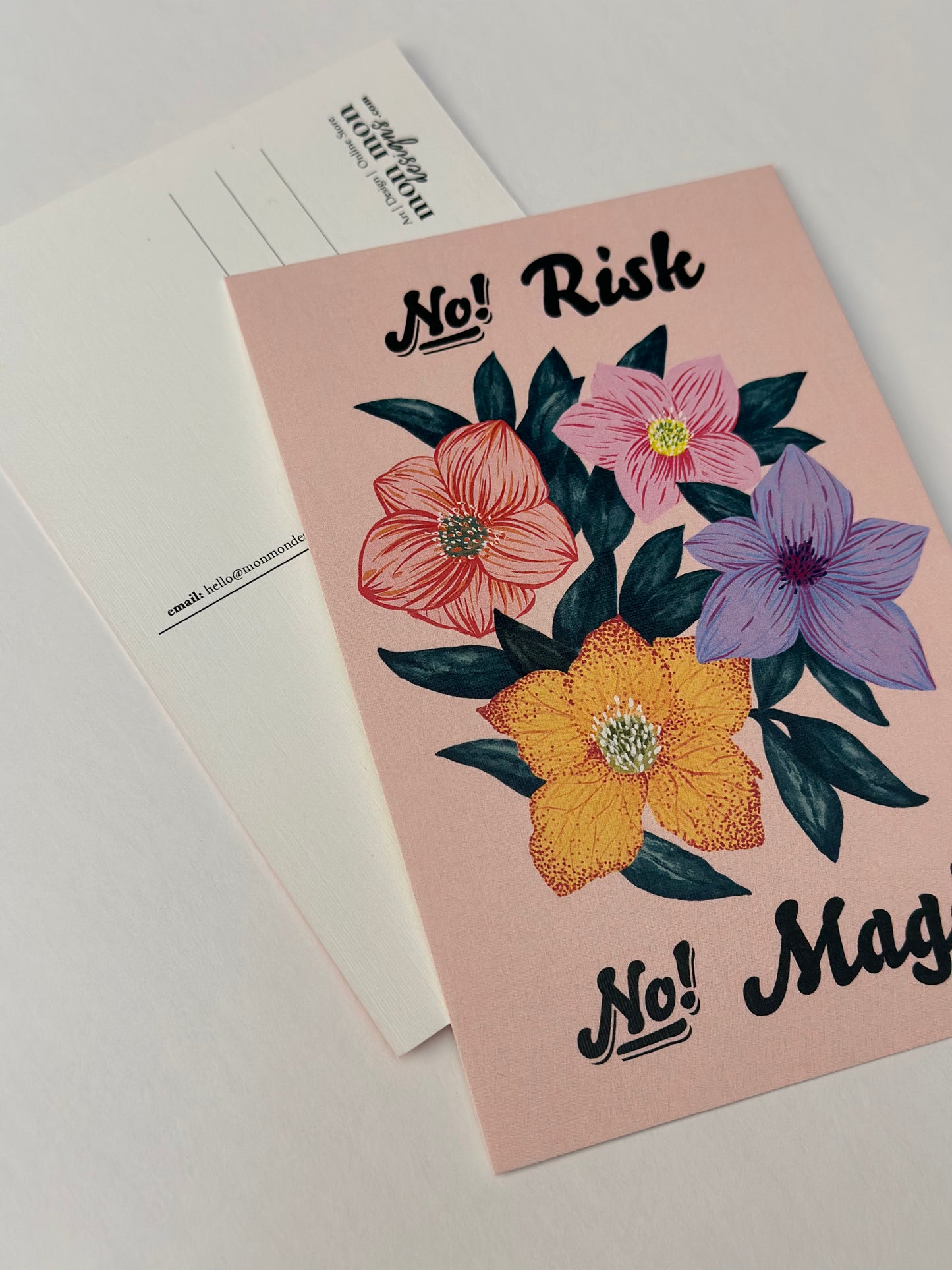 No Risk No Magic Postcard