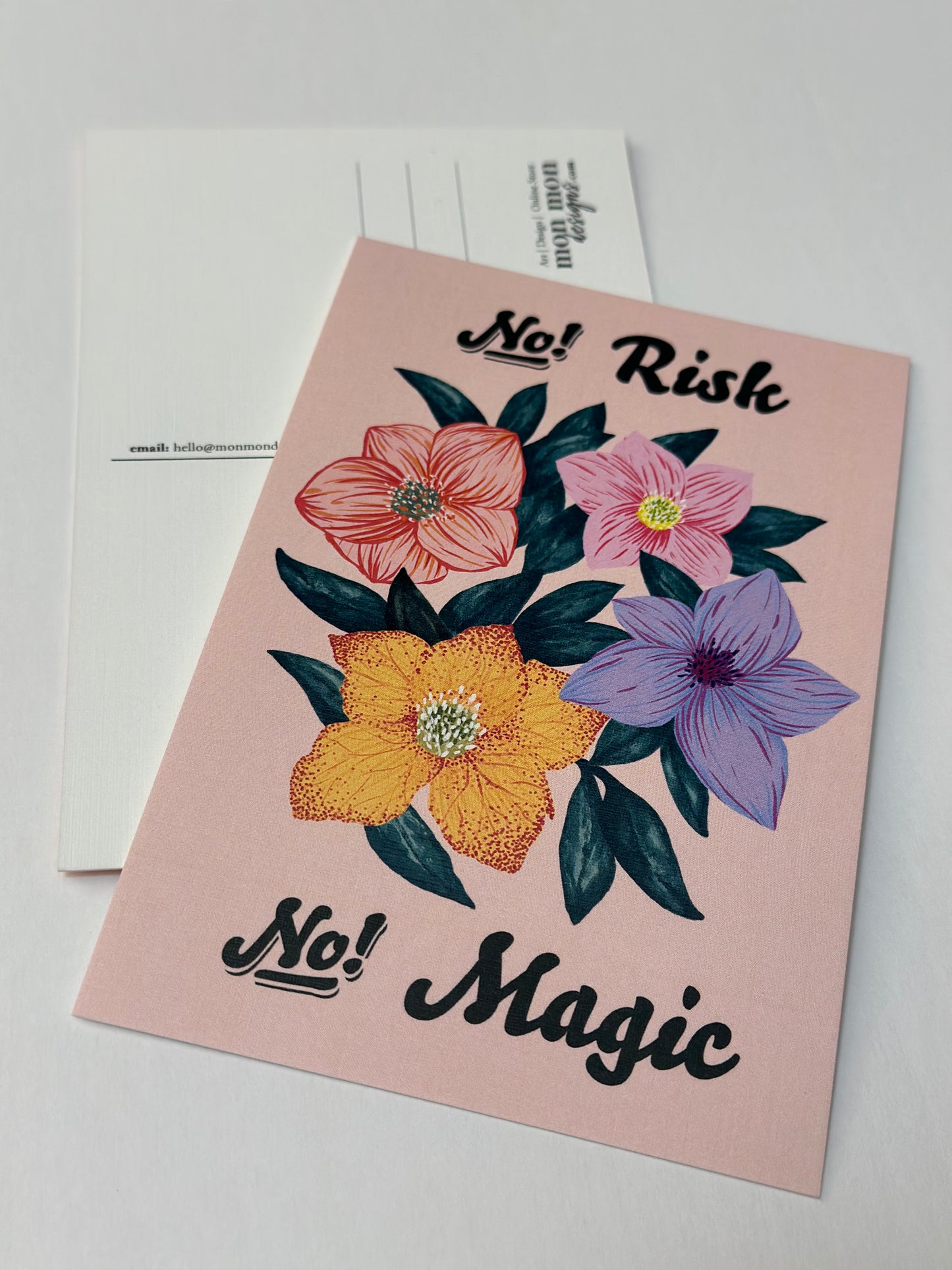No Risk No Magic Postcard