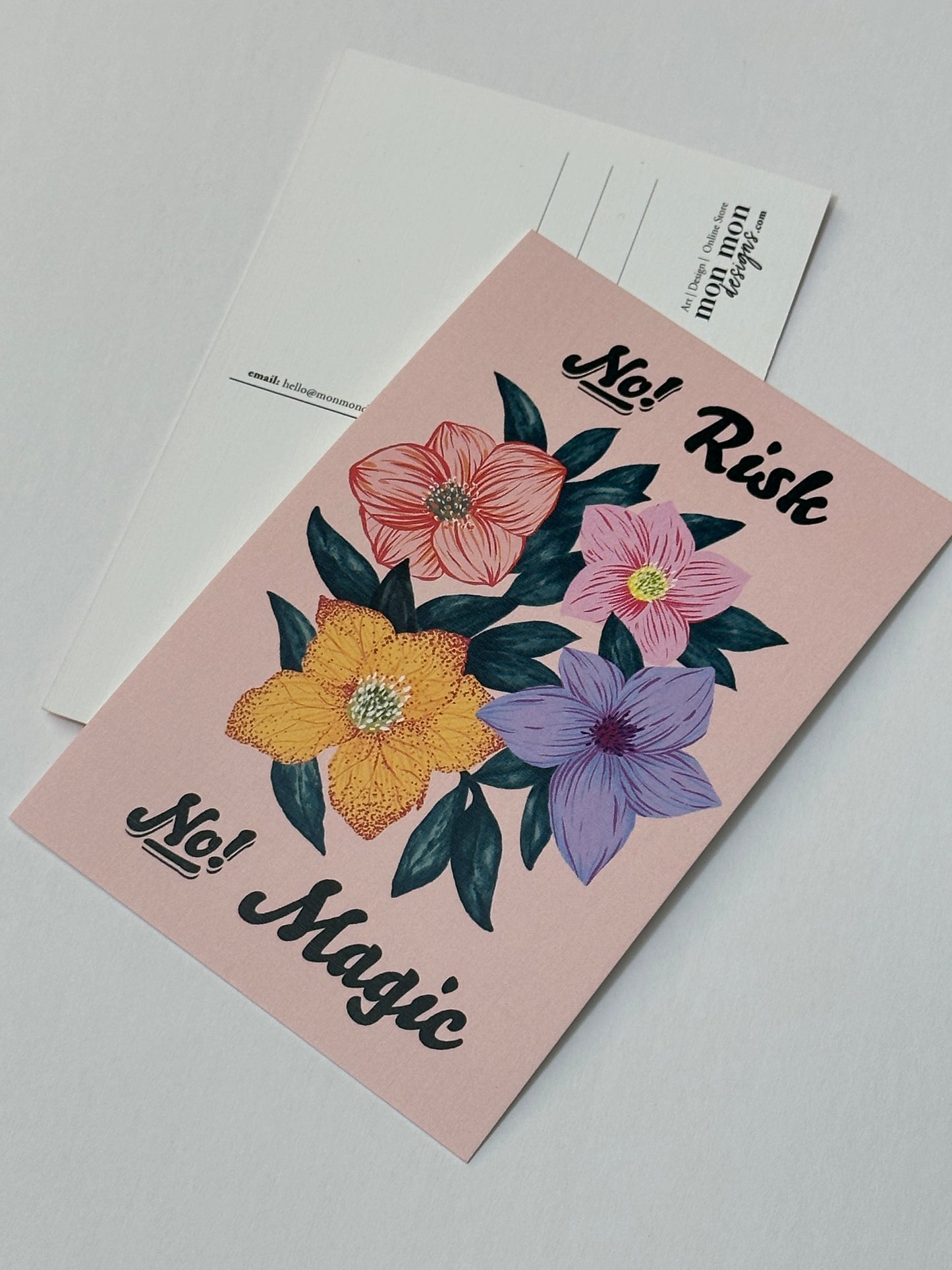 No Risk No Magic Postcard