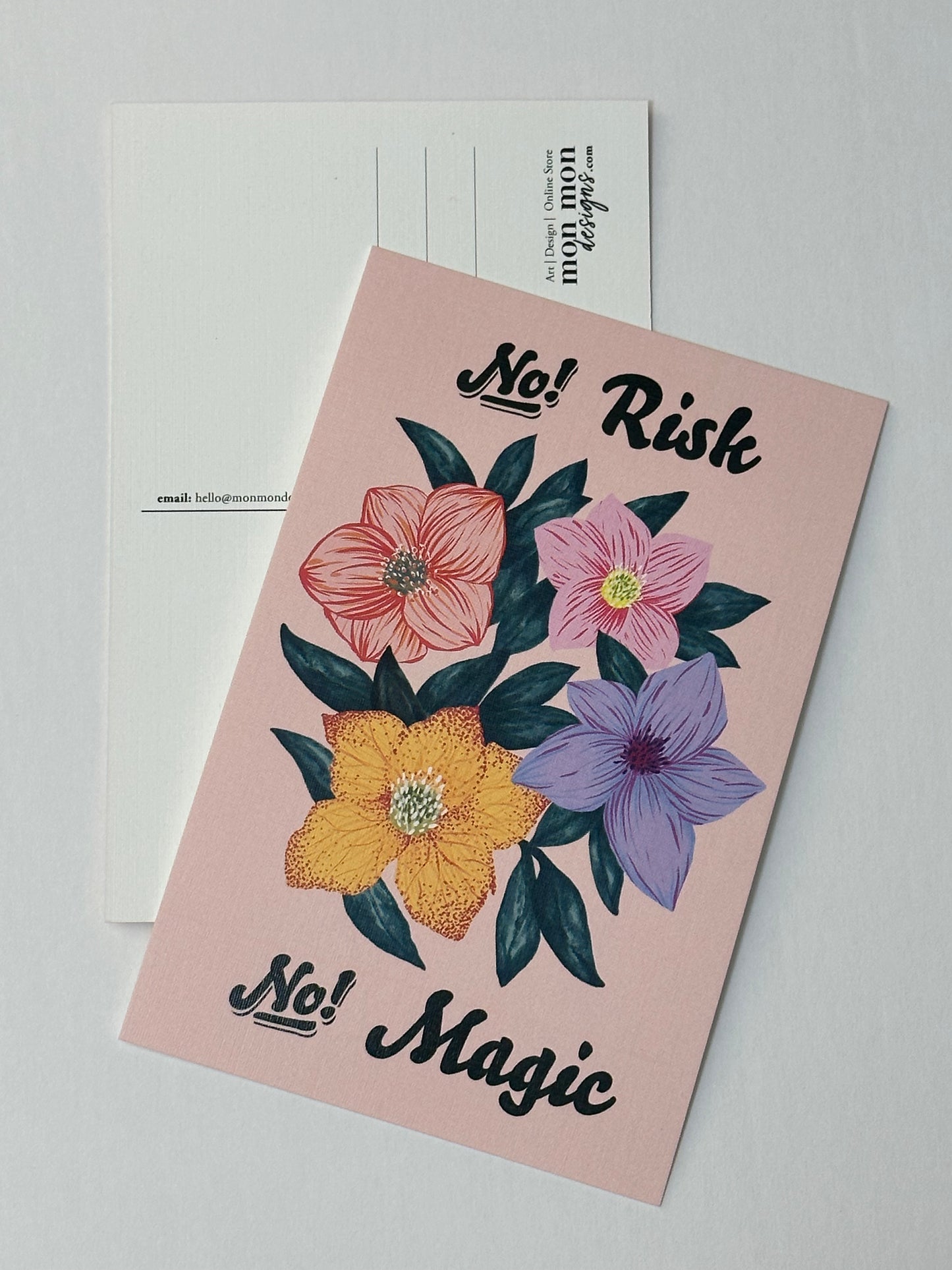 No Risk No Magic Postcard