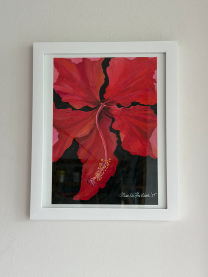 Hibiscus Red Art Print