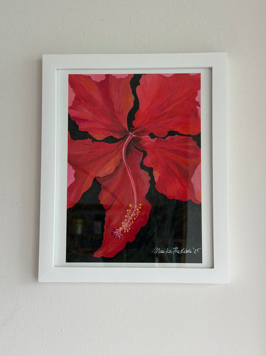 Hibiscus Red Art Print