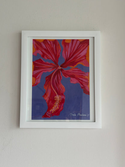 Hibiscus Blue Art Print