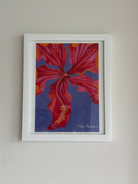 Hibiscus Blue Art Print