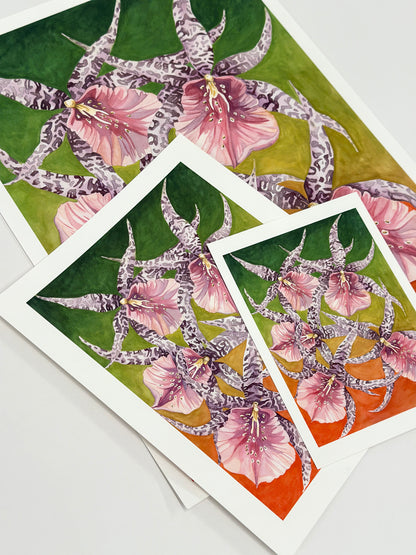 Dancing Orchids Art Print